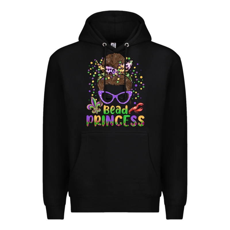 Bead Princess Messy Bun Mardi Gras Premium Hoodie by MaliasSmallBusiness | Teevron