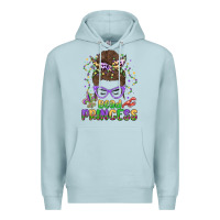Blue Mist bead princess messy bun mardi gras Premium Hoodie - MaliasSmallBusiness