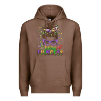 Chestnut bead princess messy bun mardi gras Premium Hoodie - MaliasSmallBusiness