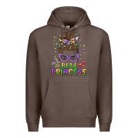 Coffee bead princess messy bun mardi gras Premium Hoodie - MaliasSmallBusiness