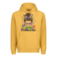 Mustard bead princess messy bun mardi gras Premium Hoodie - MaliasSmallBusiness