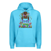 Ocean Blue bead princess messy bun mardi gras Premium Hoodie - MaliasSmallBusiness