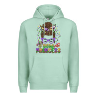 Seafoam bead princess messy bun mardi gras Premium Hoodie - MaliasSmallBusiness