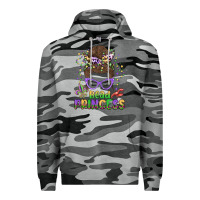 Slate Camo bead princess messy bun mardi gras Premium Hoodie - MaliasSmallBusiness