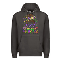 Smoke bead princess messy bun mardi gras Premium Hoodie - MaliasSmallBusiness