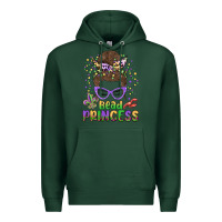 Sports Green bead princess messy bun mardi gras Premium Hoodie - MaliasSmallBusiness