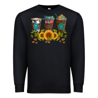 Black coffee group and sunflowers Premium Sweatshirt - Artiststas