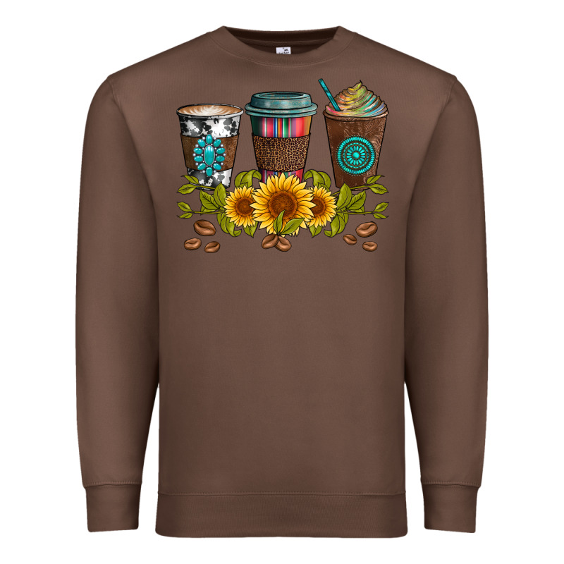 Coffee Group And Sunflowers Premium Sweatshirt by Artiststas | Teevron