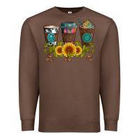 Chestnut coffee group and sunflowers Premium Sweatshirt - Artiststas