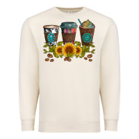 Sandshell coffee group and sunflowers Premium Sweatshirt - Artiststas