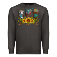 Smoke coffee group and sunflowers Premium Sweatshirt - Artiststas