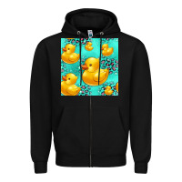 Black rubber duck seamless pattern Zipper Hoodie - HRA Design Shop
