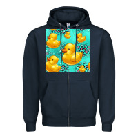 Navy rubber duck seamless pattern Zipper Hoodie - HRA Design Shop