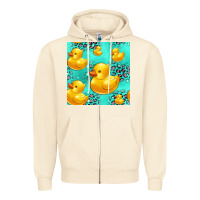 Sandshell rubber duck seamless pattern Zipper Hoodie - HRA Design Shop