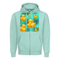 Seafoam rubber duck seamless pattern Zipper Hoodie - HRA Design Shop