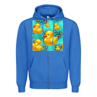 True Royal rubber duck seamless pattern Zipper Hoodie - HRA Design Shop