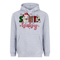 Heather Grey Santa baby Cow Heavyweight Hoodie - JahusDesignShop