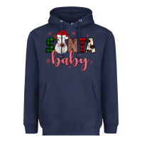 Navy Santa baby Cow Heavyweight Hoodie - JahusDesignShop