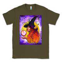 Army Green witch with crystal ball air freshener Classic Tee - BundleAndBundleShop