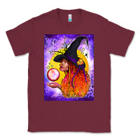 Burgundy witch with crystal ball air freshener Classic Tee - BundleAndBundleShop