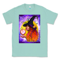 Seafoam witch with crystal ball air freshener Classic Tee - BundleAndBundleShop