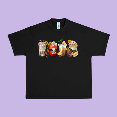Urban Heavy Tee farm animals coffee cups