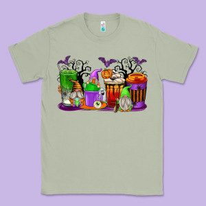 Halloween Gnomes Coffee Cups Classic Tee Designed By Texasbilliewilder