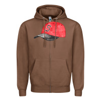 Chestnut red softball cap fa element Zipper Hoodie - FaDigitalArtStudio
