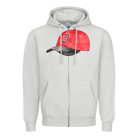 Red Softball Cap Fa Element Zipper Hoodie | Teevron