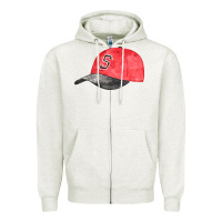 Oatmeal Heather red softball cap fa element Zipper Hoodie - FaDigitalArtStudio