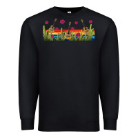 Black mexican sombrero guitar libbey glass Premium Sweatshirt - BundleAndBundleShop