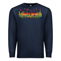 Navy mexican sombrero guitar libbey glass Premium Sweatshirt - BundleAndBundleShop