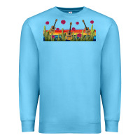 Ocean Blue mexican sombrero guitar libbey glass Premium Sweatshirt - BundleAndBundleShop