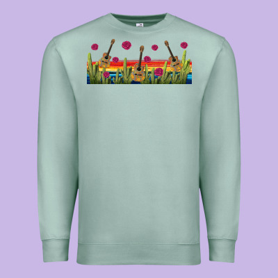 Mexican Sombrero Guitar Libbey Glass Premium Sweatshirt Designed By Bundleandbundleshop