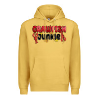 Antique Gold crawfish junkie Premium Hoodie - MaliasSmallBusiness