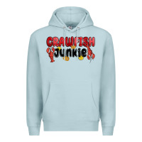 Blue Mist crawfish junkie Premium Hoodie - MaliasSmallBusiness