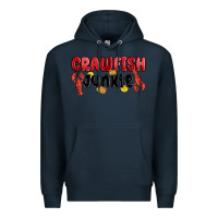 Navy crawfish junkie Premium Hoodie - MaliasSmallBusiness