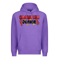 Purple crawfish junkie Premium Hoodie - MaliasSmallBusiness