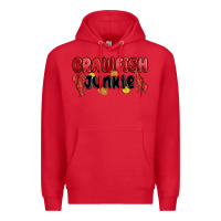 Red crawfish junkie Premium Hoodie - MaliasSmallBusiness