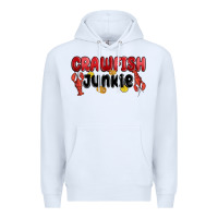 White crawfish junkie Premium Hoodie - MaliasSmallBusiness