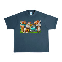 Midnight Navy farm truck coffee cups Urban Heavy Tee - texasbilliewilder