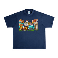 Navy farm truck coffee cups Urban Heavy Tee - texasbilliewilder