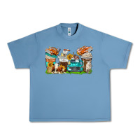 Pebble Blue farm truck coffee cups Urban Heavy Tee - texasbilliewilder