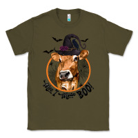 Army Green Halloween Cow Moo I Mean Boo Classic Tee - texasbilliewilder