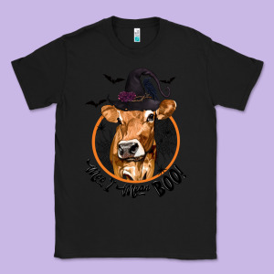 Halloween Cow Moo I Mean Boo Classic Tee Designed By Texasbilliewilder