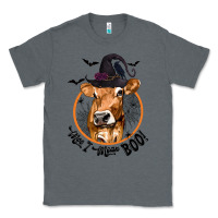 Charcoal Heather Halloween Cow Moo I Mean Boo Classic Tee - texasbilliewilder