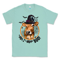 Seafoam Halloween Cow Moo I Mean Boo Classic Tee - texasbilliewilder