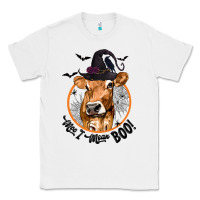 White Halloween Cow Moo I Mean Boo Classic Tee - texasbilliewilder