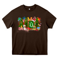 Chocolate Brown Christmas teacher Heavy Core Tee - CowhideDigitalArt