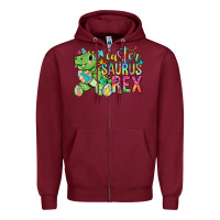 Burgundy Easter Saurus Rex Easter Day Zipper Hoodie - Neo Western